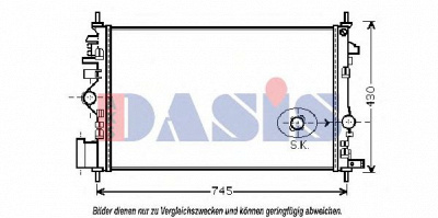AKS DASIS 150099n -  Радиатор, охлаждение двигателя